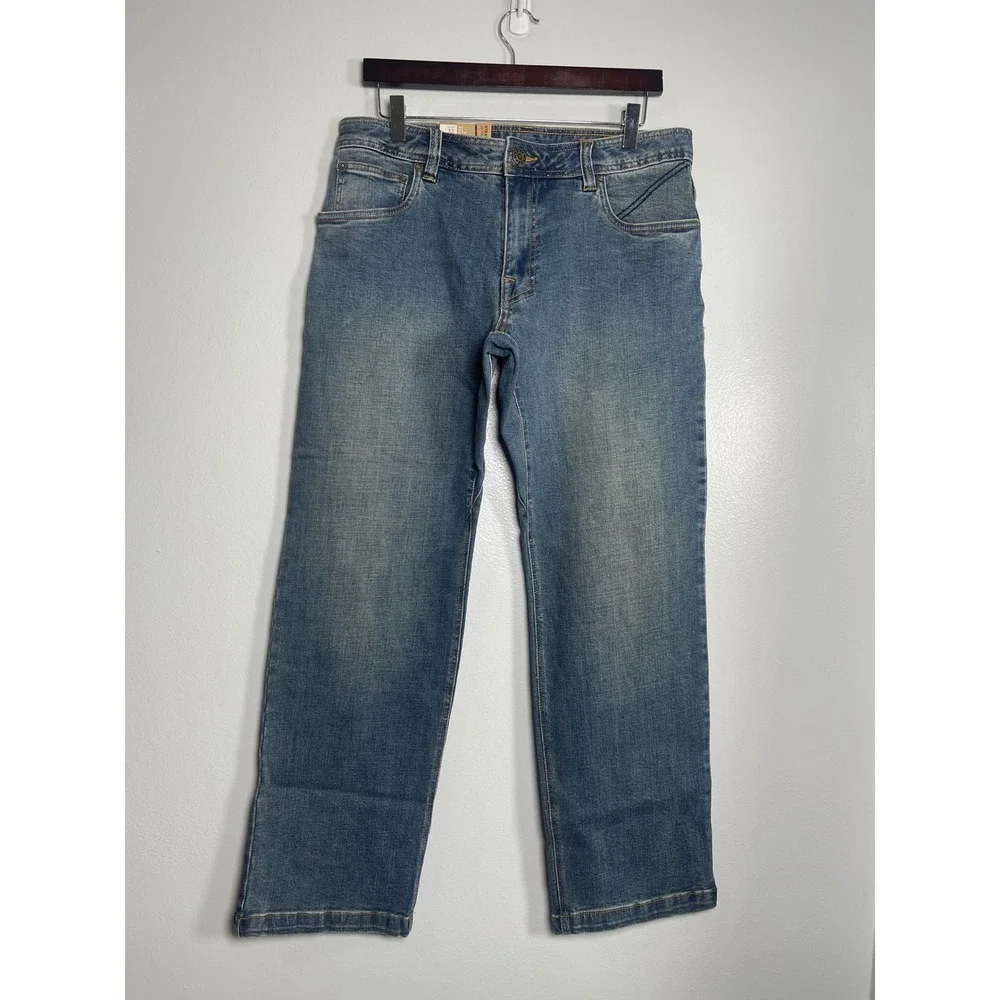 PRANA Axiom Straight Leg‎ Jeans 32x30 Antique Stone Wash NEW Outdoors Rugged